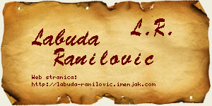 Labuda Ranilović vizit kartica